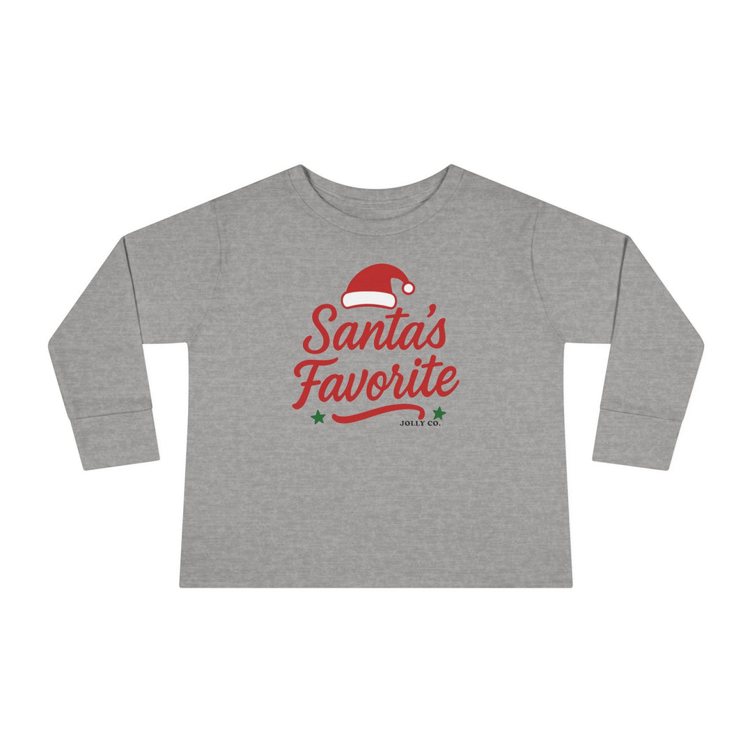 Santa's Favorite Toddler Long Sleeve Tee - Jolly Co Creations