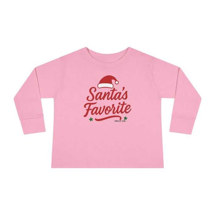 Santa's Favorite Toddler Long Sleeve Tee - Jolly Co Creations