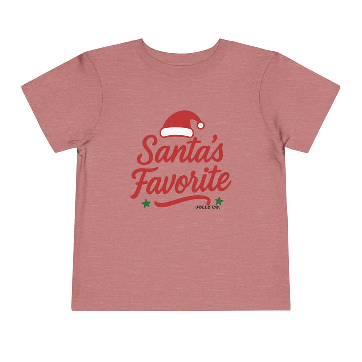 Santa's Favorite Toddler Short Sleeve Tee - Jolly Co Creations