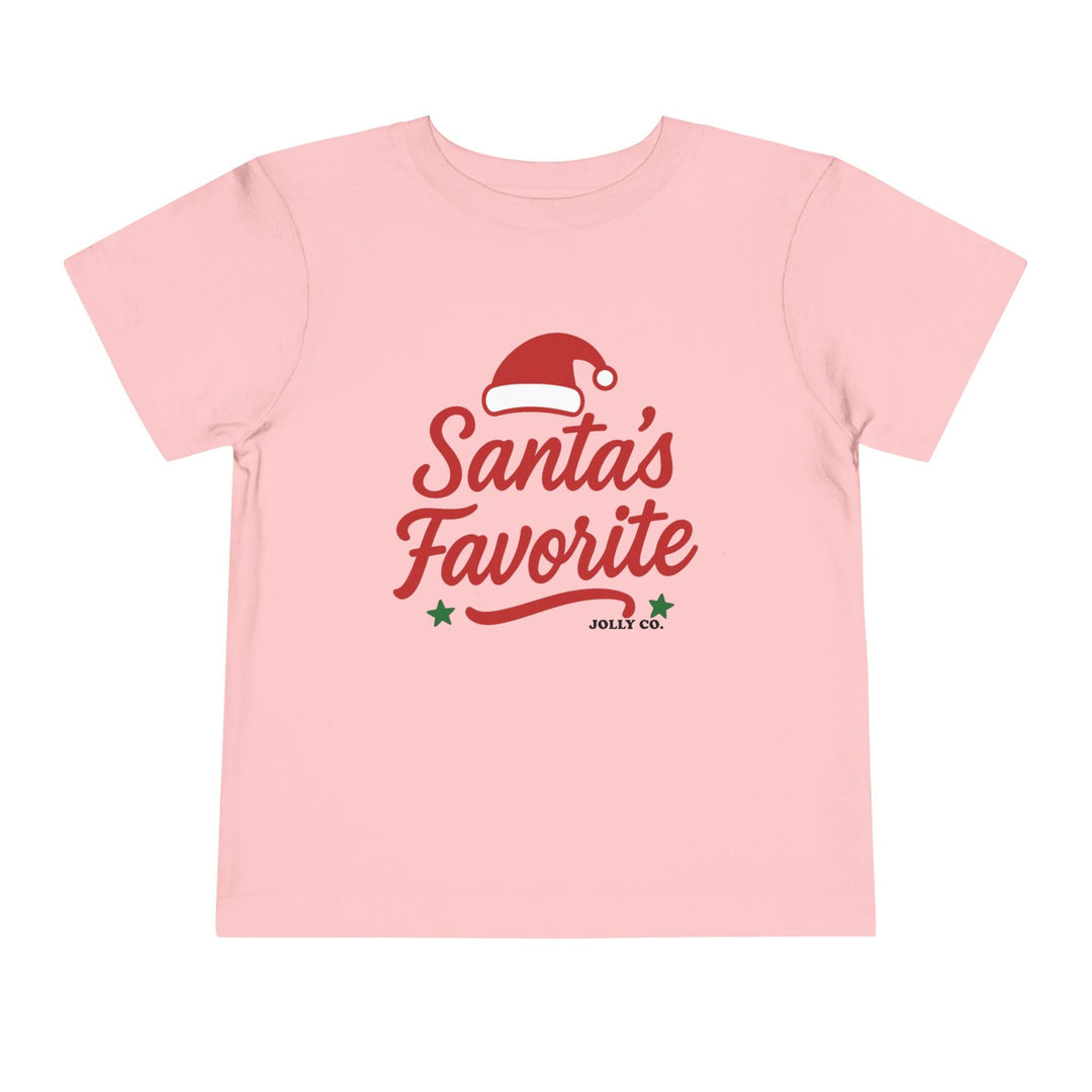 Santa's Favorite Toddler Short Sleeve Tee - Jolly Co Creations