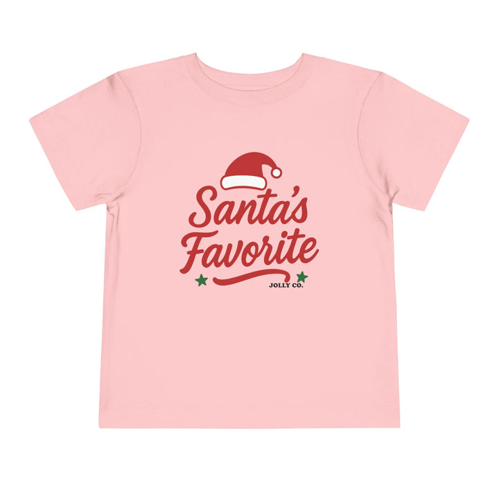 Santa's Favorite Toddler Short Sleeve Tee - Jolly Co Creations
