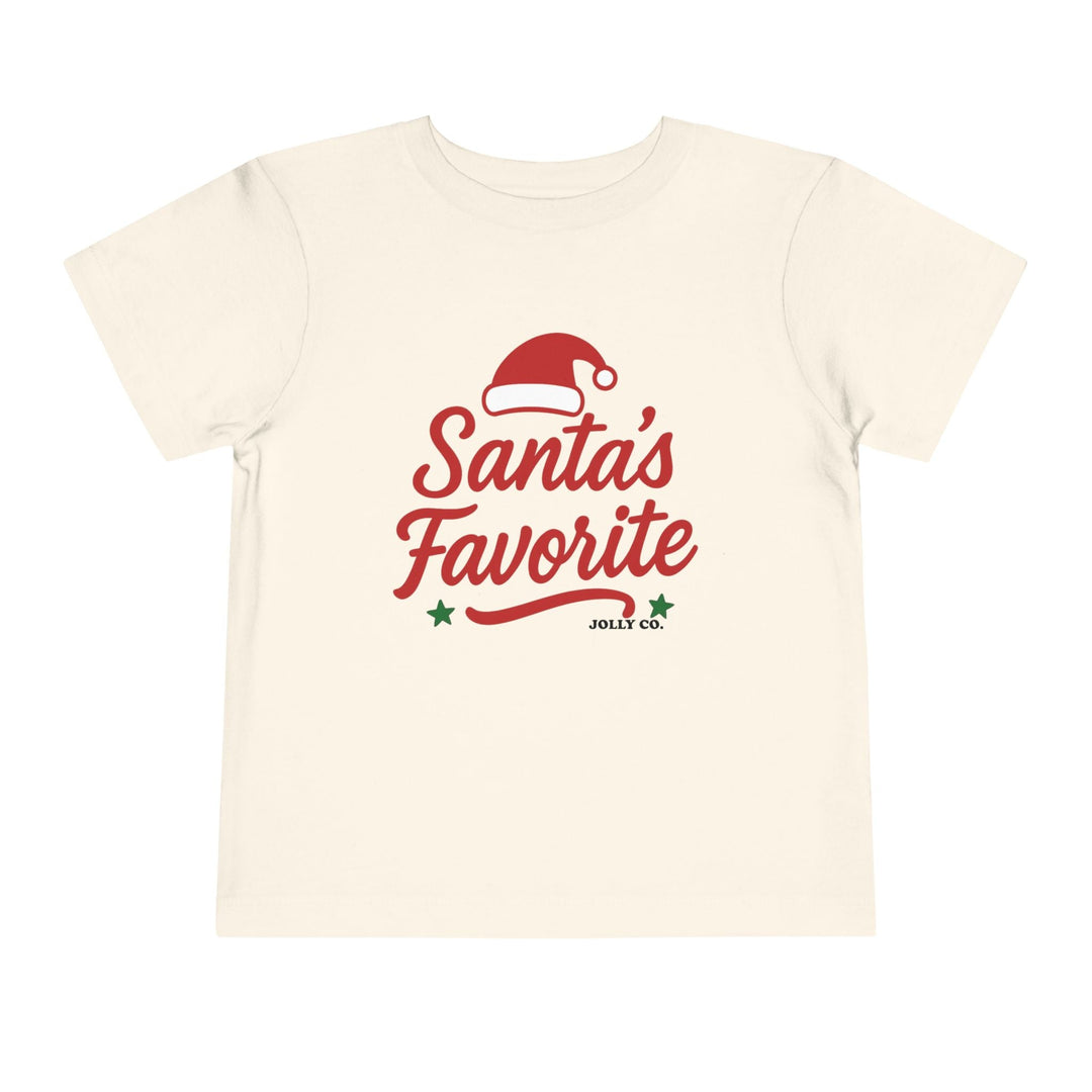 Santa's Favorite Toddler Short Sleeve Tee - Jolly Co Creations