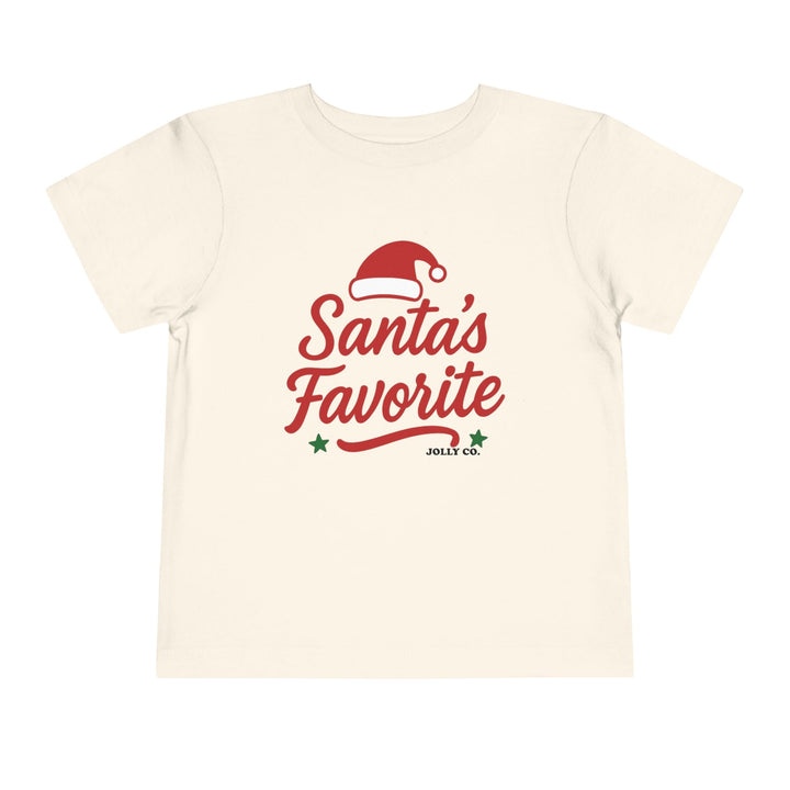 Santa's Favorite Toddler Short Sleeve Tee - Jolly Co Creations