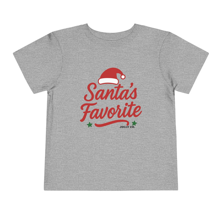 Santa's Favorite Toddler Short Sleeve Tee - Jolly Co Creations