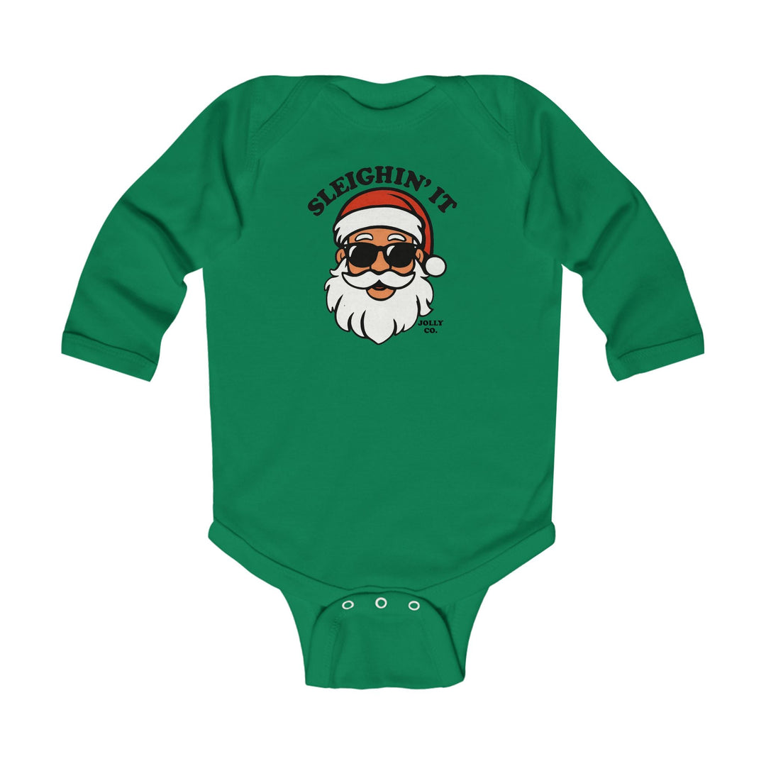 Sleighin' It Baby Long Sleeve Onesie - Jolly Co Creations