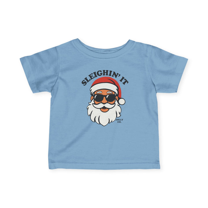 Sleighin' It Baby Short Sleeve Tee - Jolly Co Creations