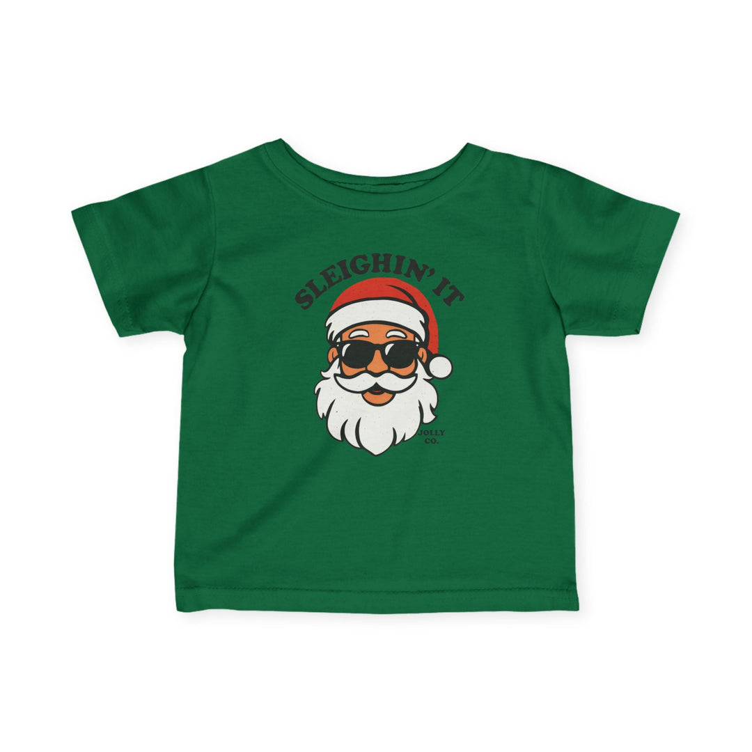 Sleighin' It Baby Short Sleeve Tee - Jolly Co Creations