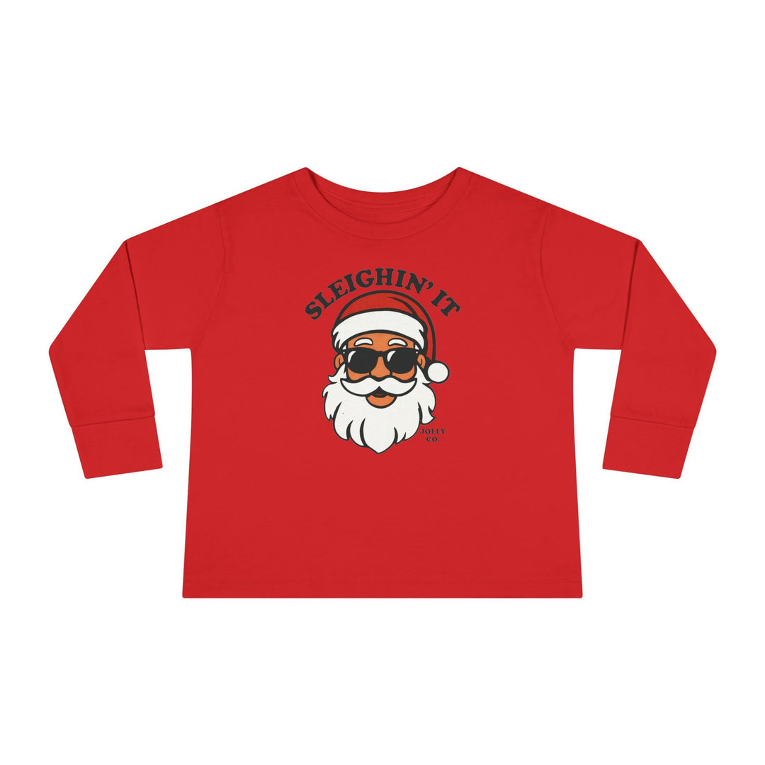 Sleighin' It Toddler Long Sleeve Tee - Jolly Co Creations