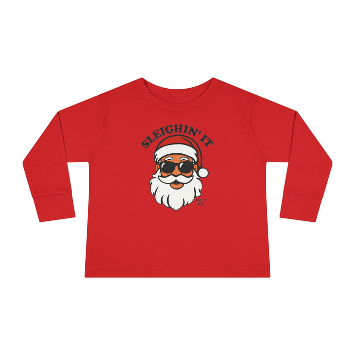 Sleighin' It Toddler Long Sleeve Tee - Jolly Co Creations