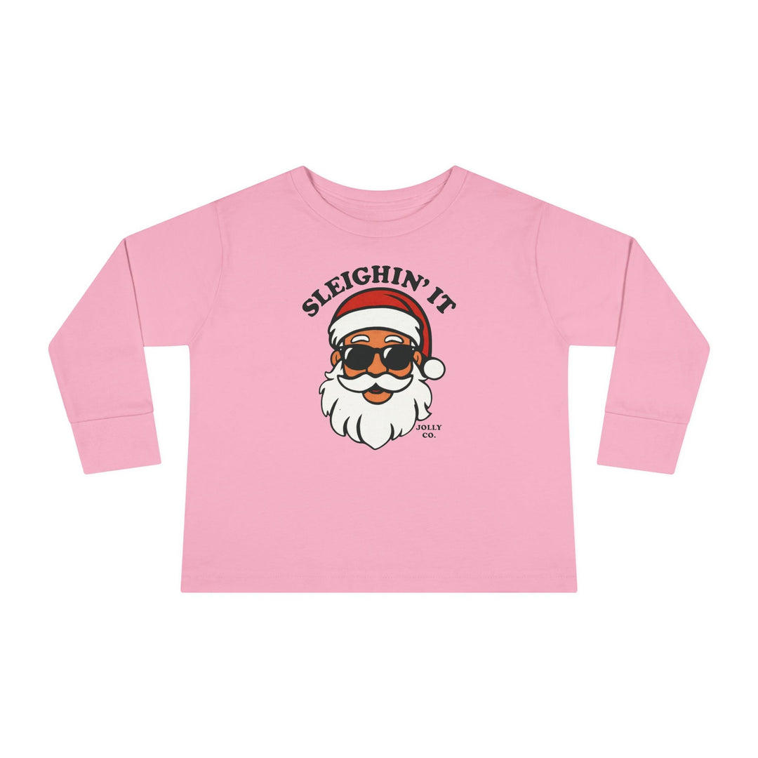 Sleighin' It Toddler Long Sleeve Tee - Jolly Co Creations