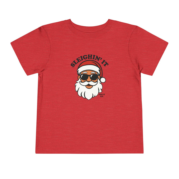 Sleighin' It Toddler Short Sleeve Tee - Jolly Co Creations