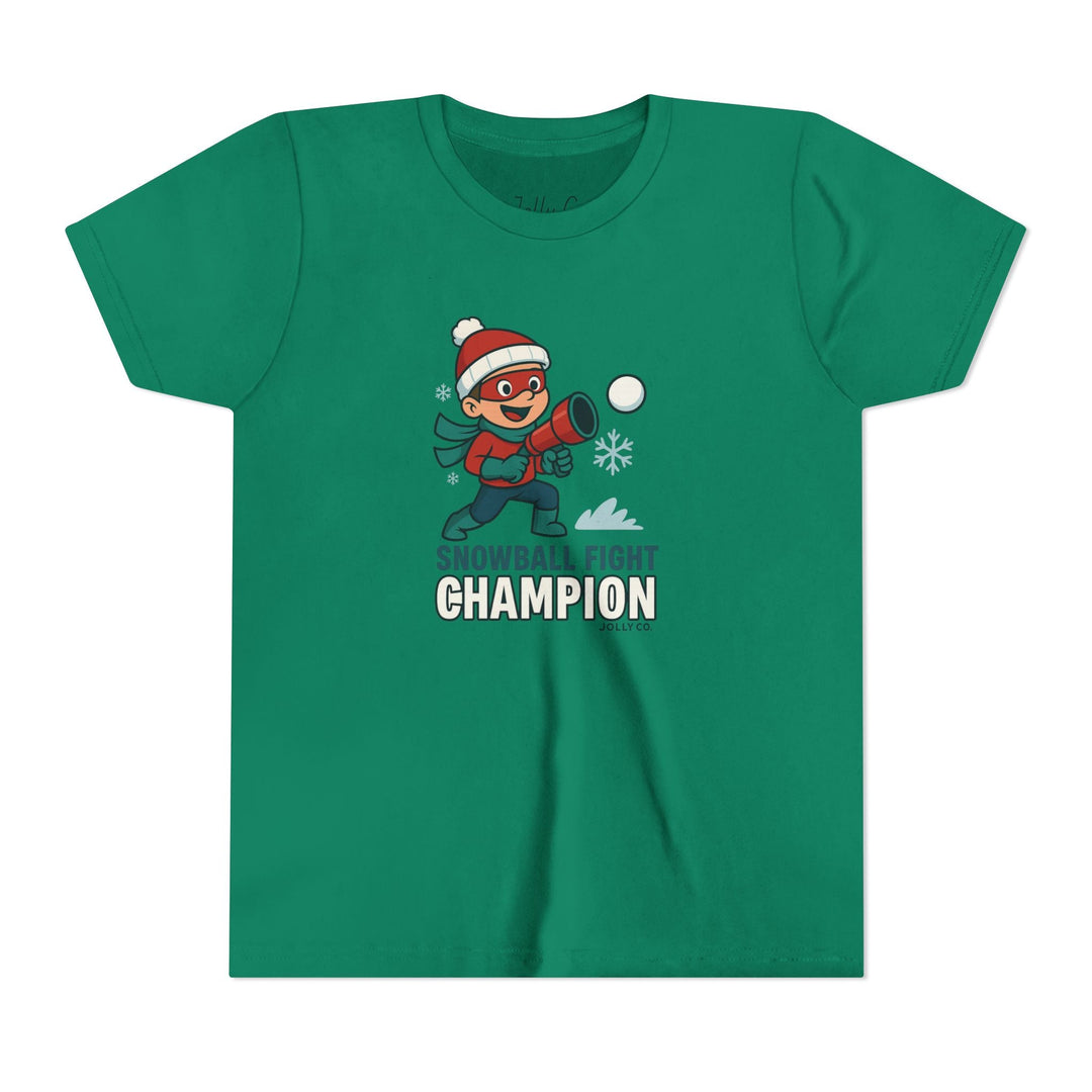 Snowball Fight Champion Kids Short Sleeve Tee - Jolly Co Creations