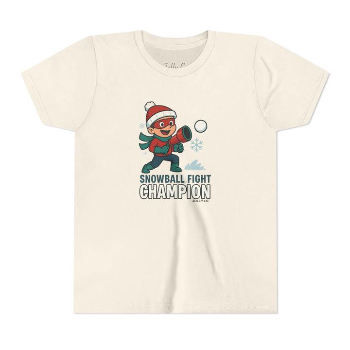 Snowball Fight Champion Kids Short Sleeve Tee - Jolly Co Creations