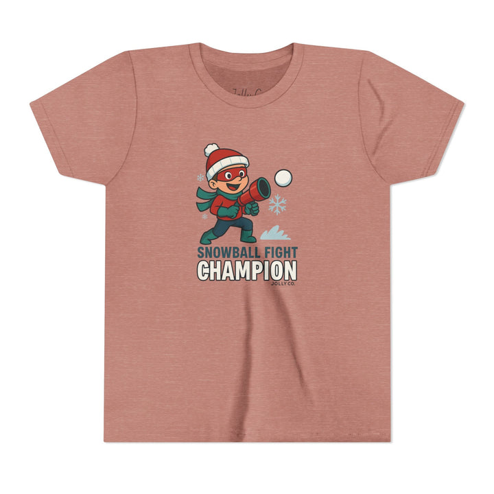 Snowball Fight Champion Kids Short Sleeve Tee - Jolly Co Creations