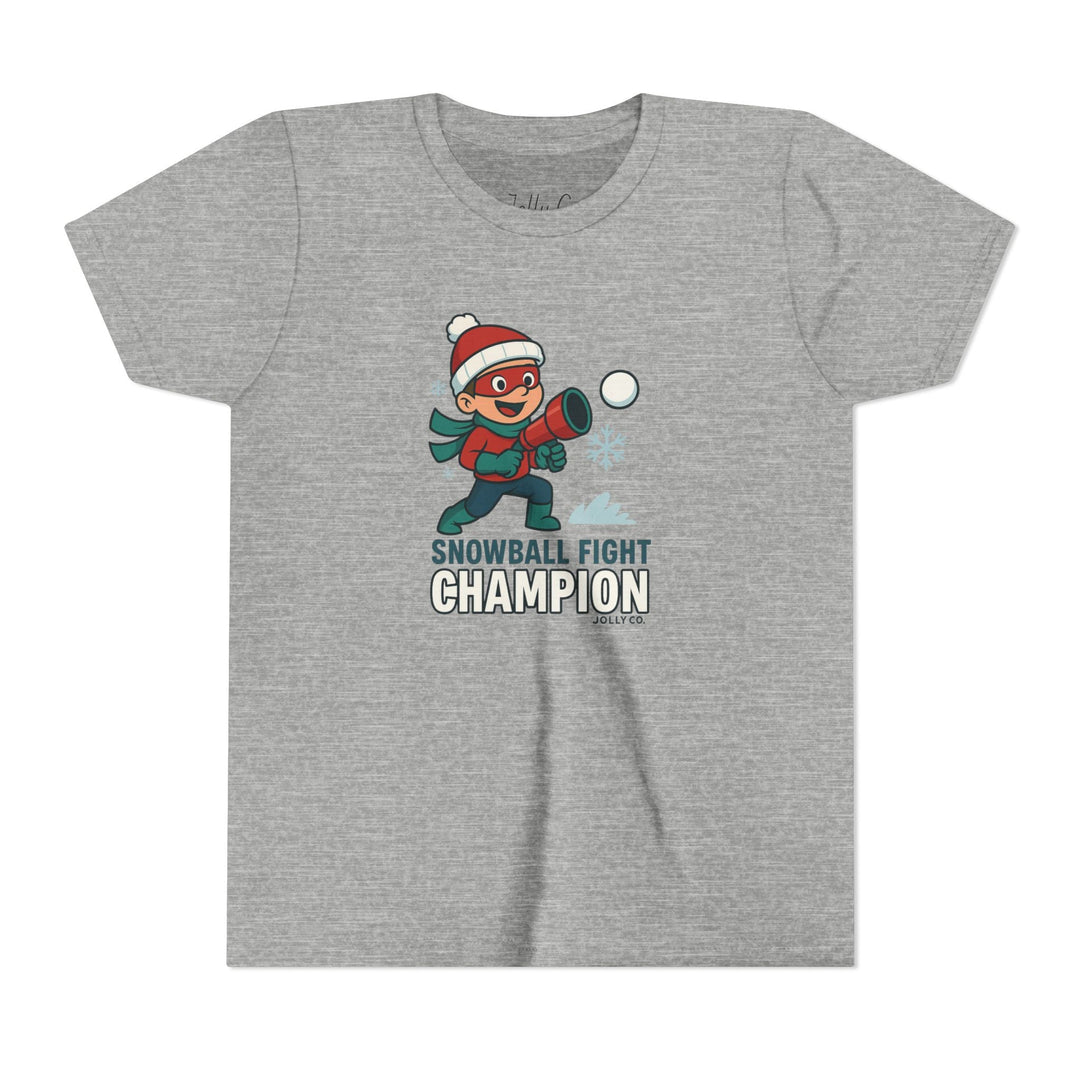 Snowball Fight Champion Kids Short Sleeve Tee - Jolly Co Creations