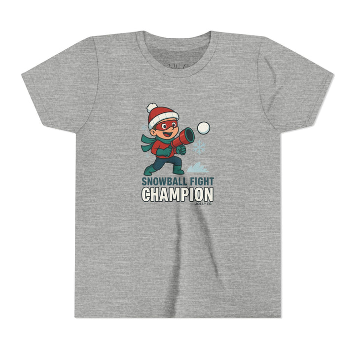 Snowball Fight Champion Kids Short Sleeve Tee - Jolly Co Creations