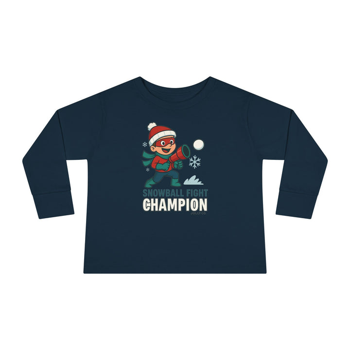 Snowball Fight Champion Toddler Long Sleeve Tee - Jolly Co Creations