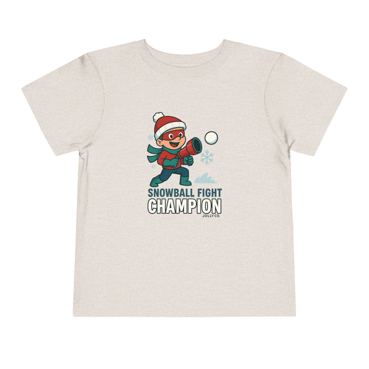 Snowball Fight Champion Toddler Short Sleeve Tee - Jolly Co Creations