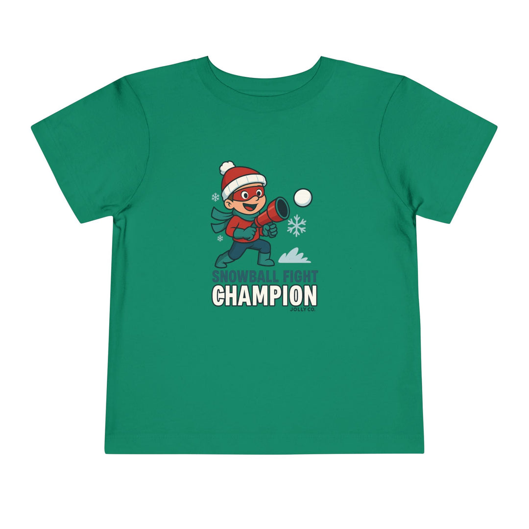 Snowball Fight Champion Toddler Short Sleeve Tee - Jolly Co Creations