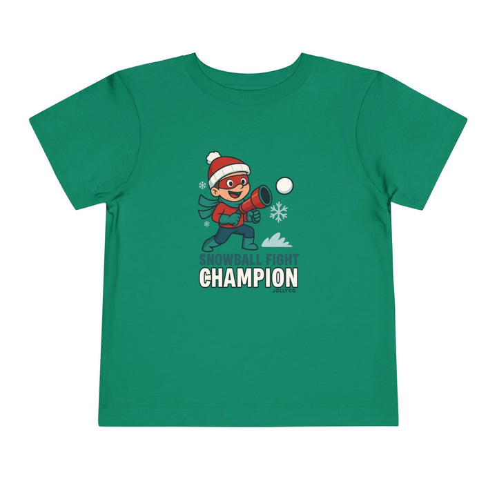 Snowball Fight Champion Toddler Short Sleeve Tee - Jolly Co Creations