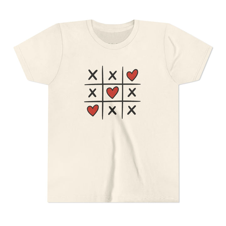Tic - Tac - Toe Hearts Kids Short Sleeve Tee - Jolly Co Creations