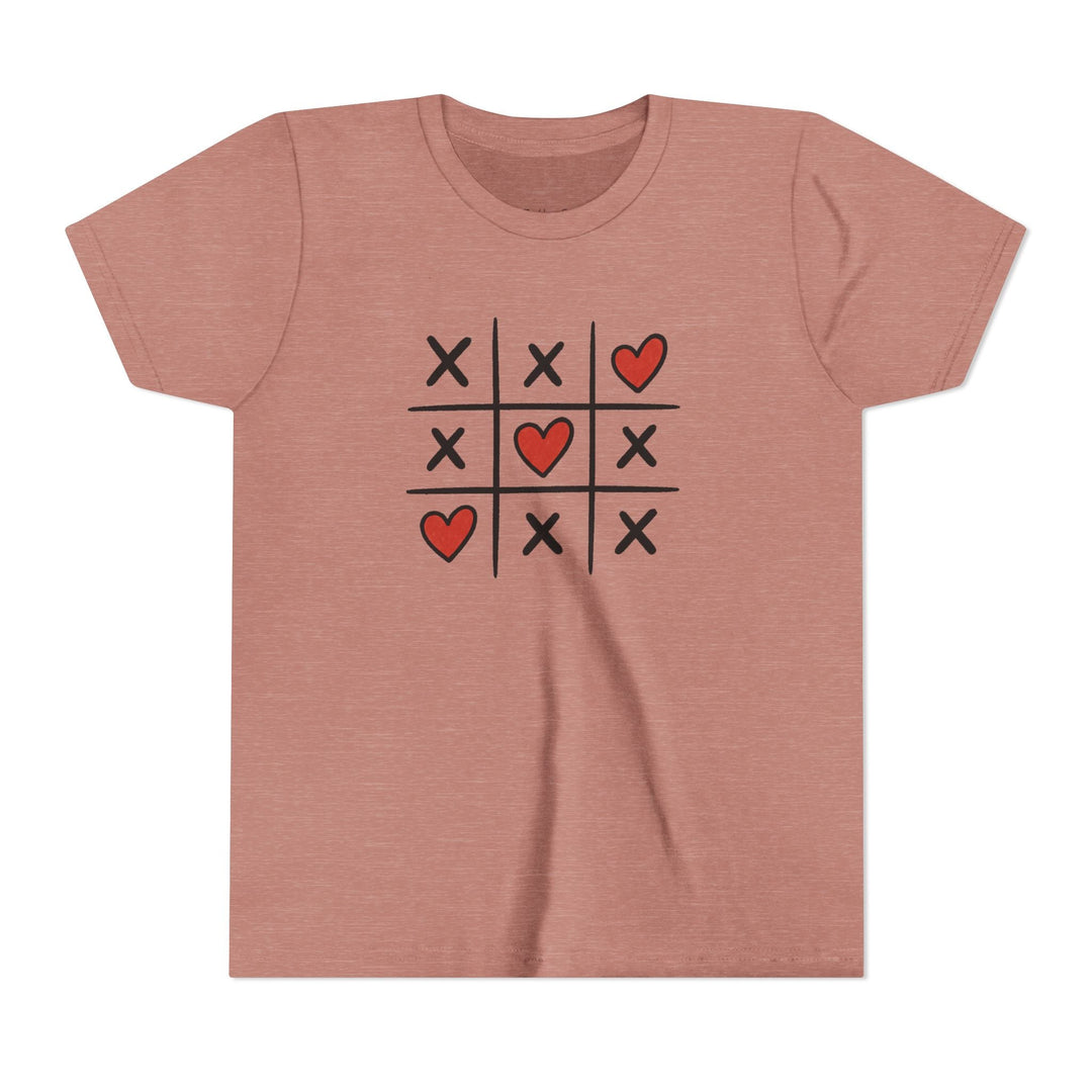 Tic - Tac - Toe Hearts Kids Short Sleeve Tee - Jolly Co Creations