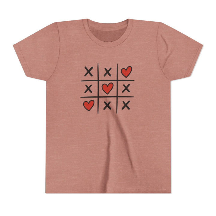 Tic - Tac - Toe Hearts Kids Short Sleeve Tee - Jolly Co Creations