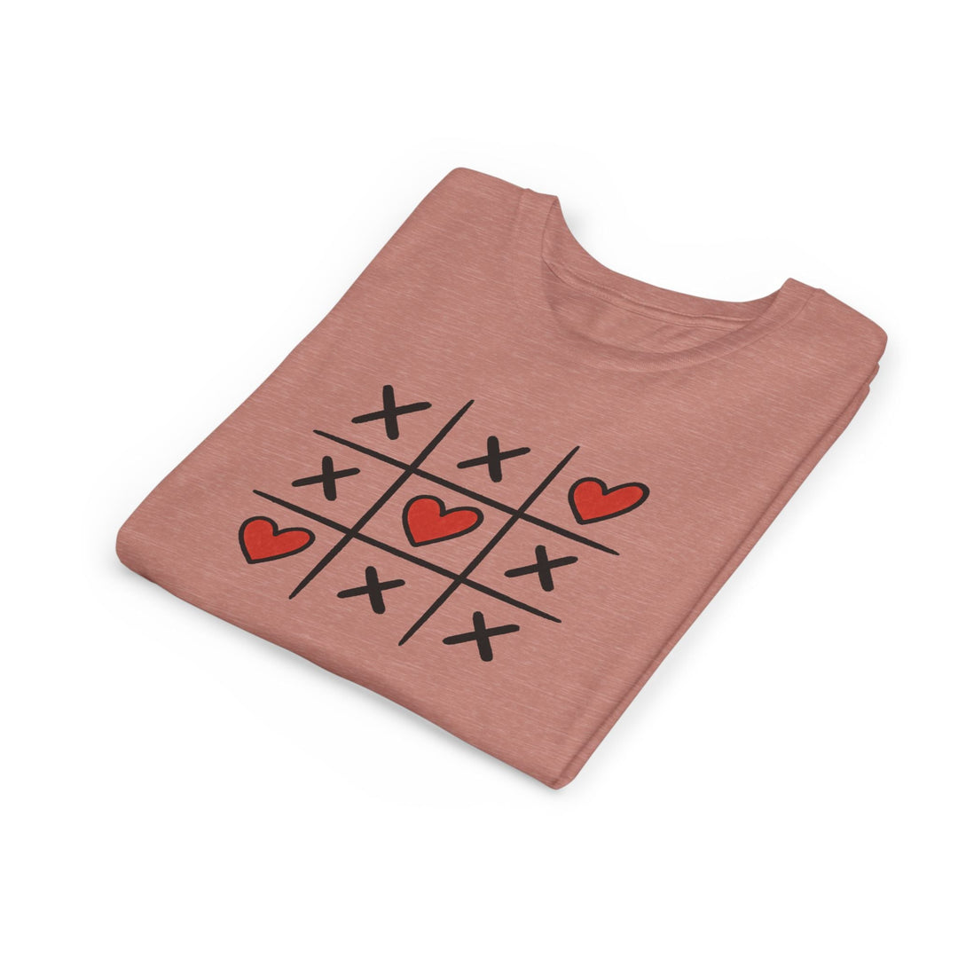 Tic - Tac - Toe Hearts Kids Short Sleeve Tee - Jolly Co Creations