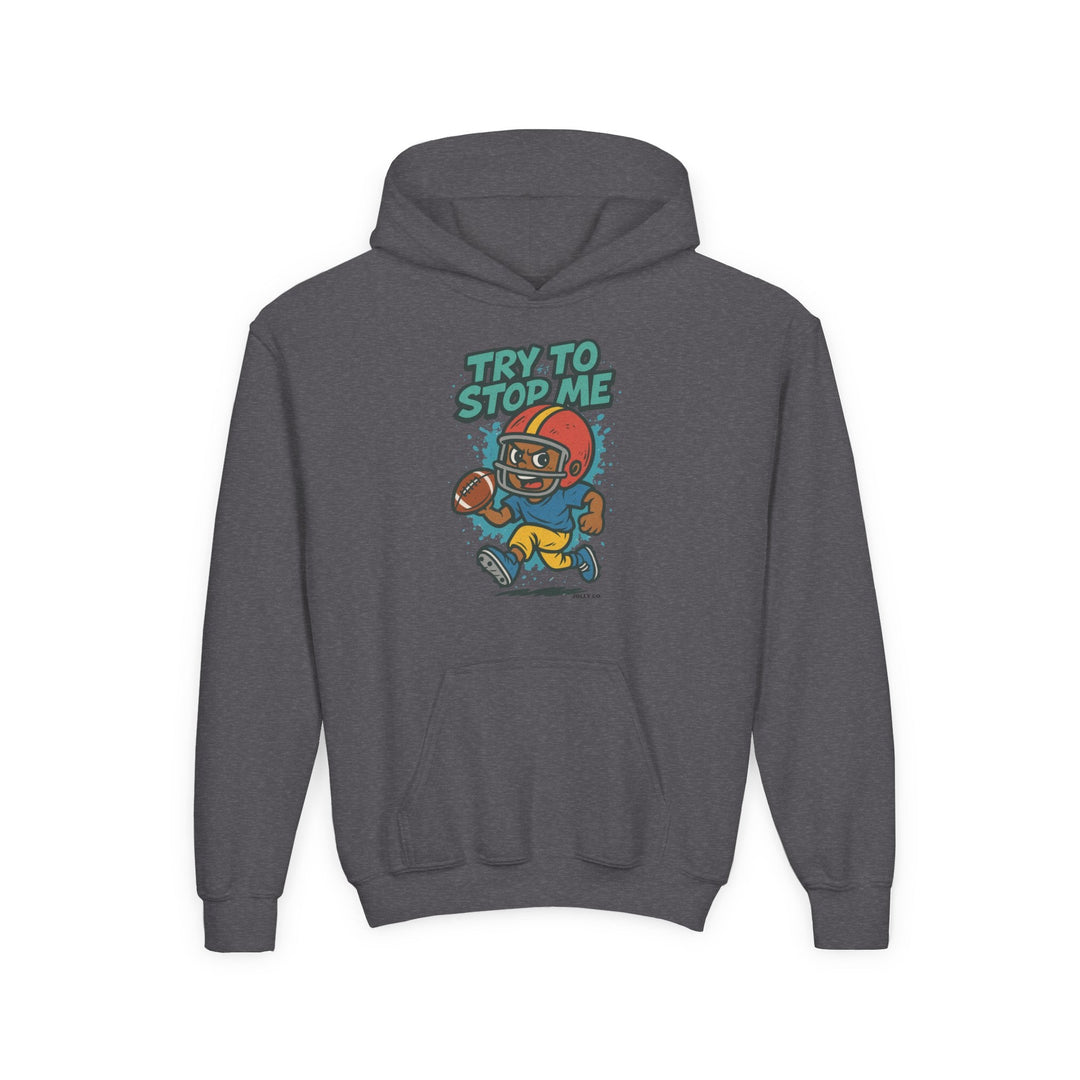 Try to Stop Me Kids Football Hoodie - Jolly Co Creations26469855