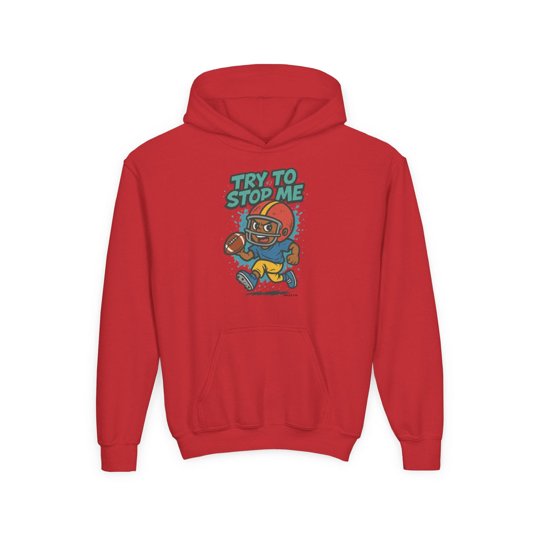 Try to Stop Me Kids Football Hoodie - Jolly Co Creations26502623