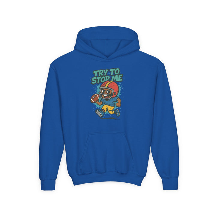 Try to Stop Me Kids Football Hoodie - Jolly Co Creations26535391