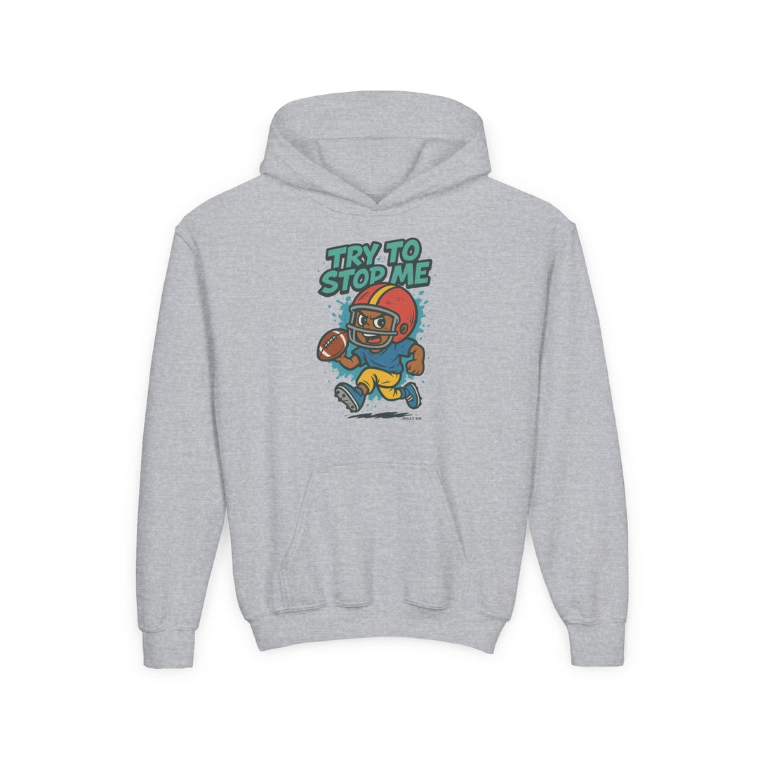 Try to Stop Me Kids Football Hoodie - Jolly Co Creations26568159