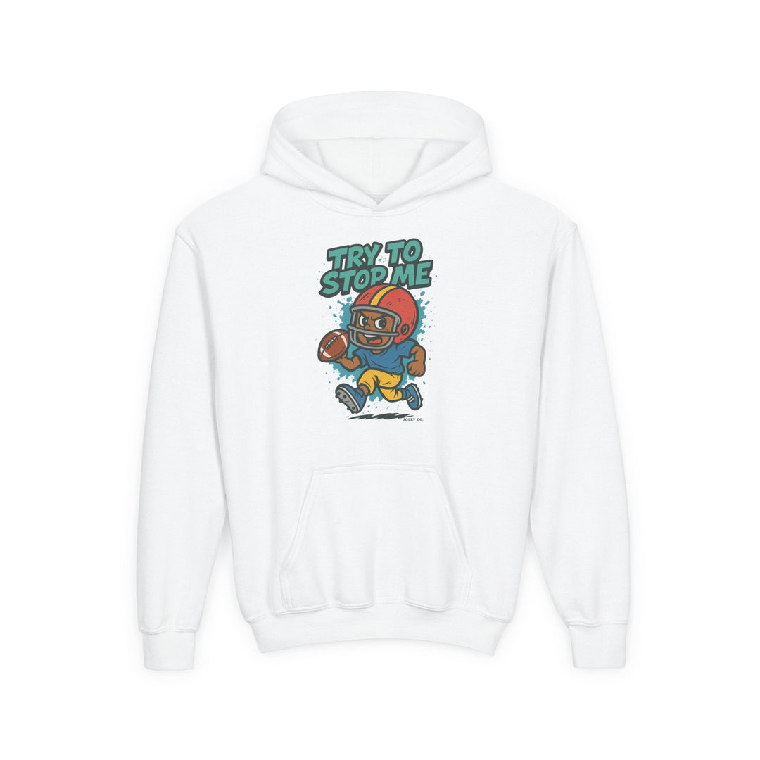 Try to Stop Me Kids Football Hoodie - Jolly Co Creations26600927