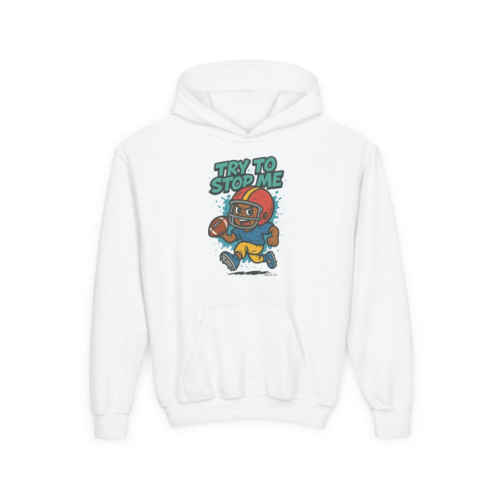 Try to Stop Me Kids Football Hoodie - Jolly Co Creations26600927