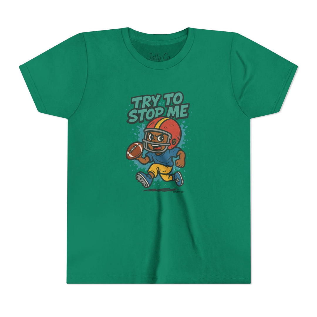 Try to Stop Me, Kids Football Short Sleeve Tee - Jolly Co Creations29025759