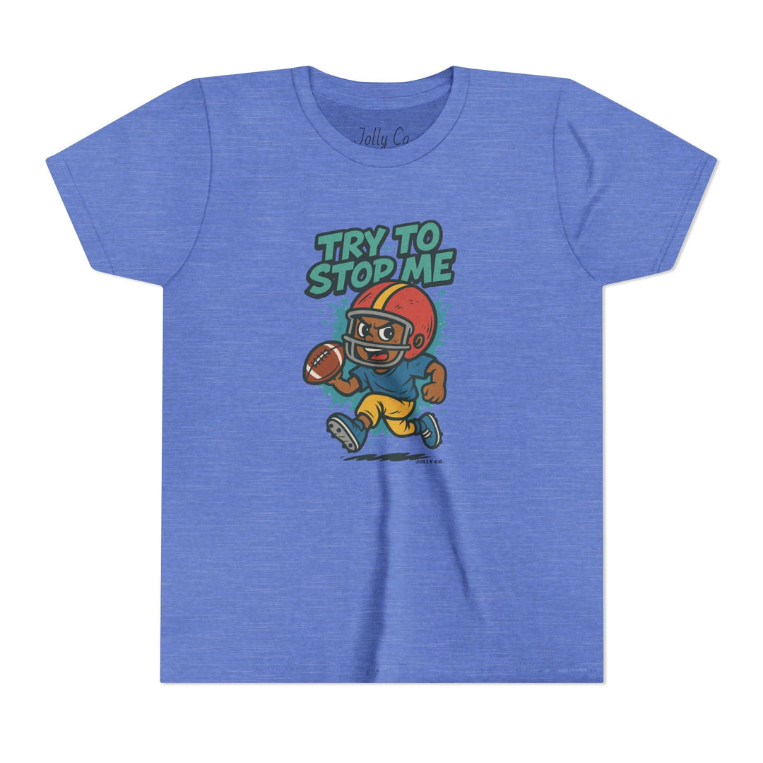 Try to Stop Me, Kids Football Short Sleeve Tee - Jolly Co Creations29156831