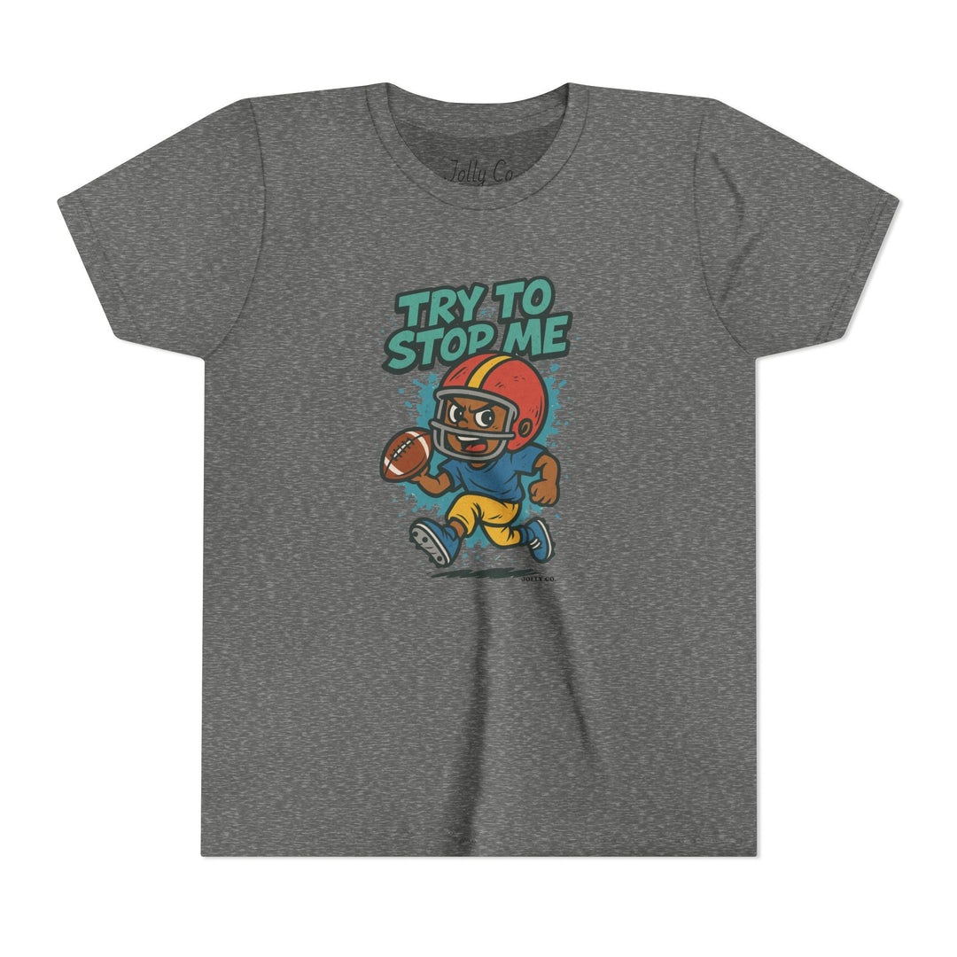 Try to Stop Me, Kids Football Short Sleeve Tee - Jolly Co Creations29255135
