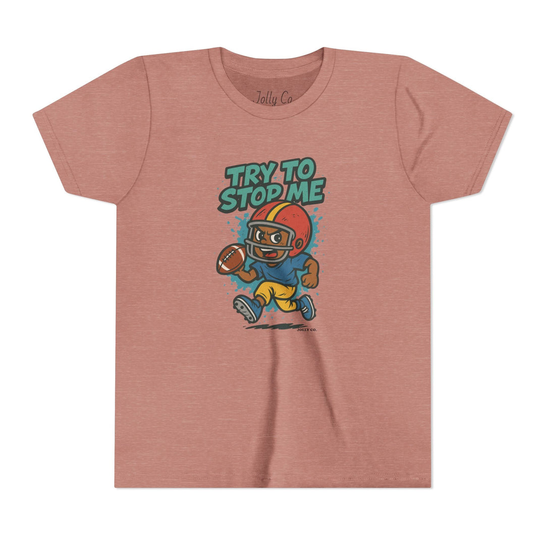 Try to Stop Me, Kids Football Short Sleeve Tee - Jolly Co Creations29287903