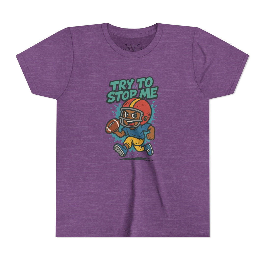 Try to Stop Me, Kids Football Short Sleeve Tee - Jolly Co Creations29320671