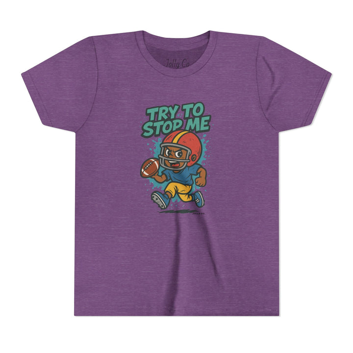 Try to Stop Me, Kids Football Short Sleeve Tee - Jolly Co Creations29320671