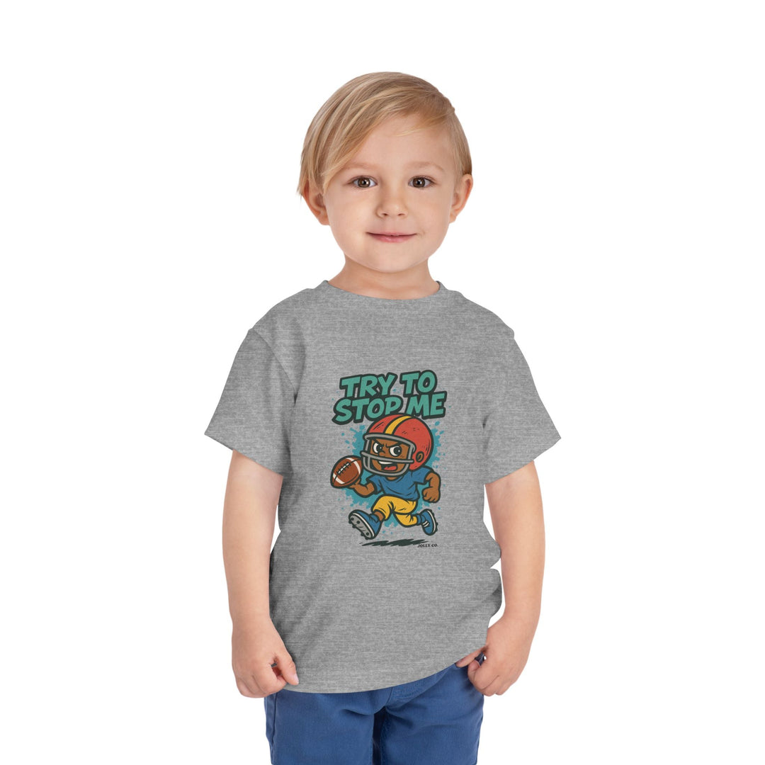 Try to Stop Me, Toddler Football Short Sleeve Tee - Jolly Co Creations27354591