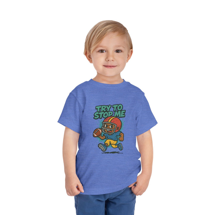 Try to Stop Me, Toddler Football Short Sleeve Tee - Jolly Co Creations27354591