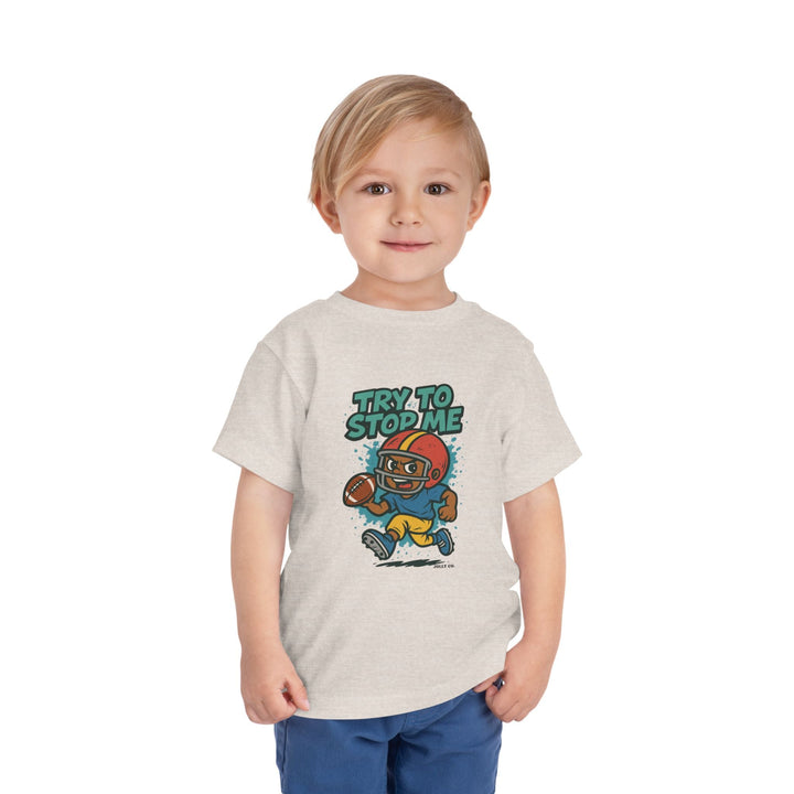 Try to Stop Me, Toddler Football Short Sleeve Tee - Jolly Co Creations27354591